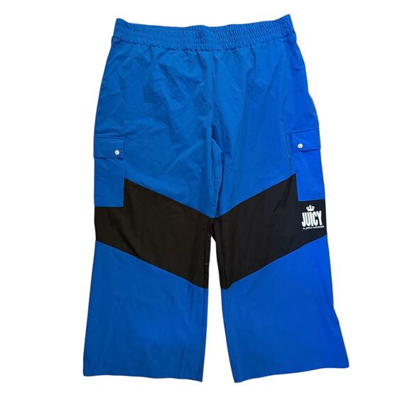 Juicy Couture Blue and Black Track Suit 2X/3X Two Piece Boxy Top Pull on Pants - Picture 8 of 8